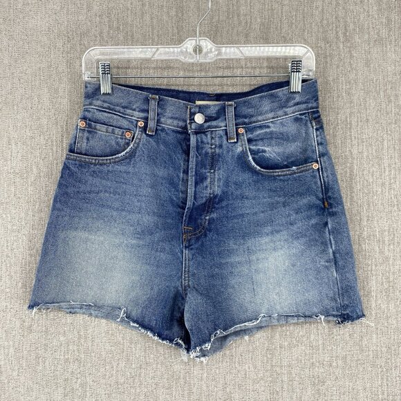 GRLFRND Jean Shorts 26 Jules Super High Rise‎ Cut Off Button Fly NEW - Picture 2 of 12